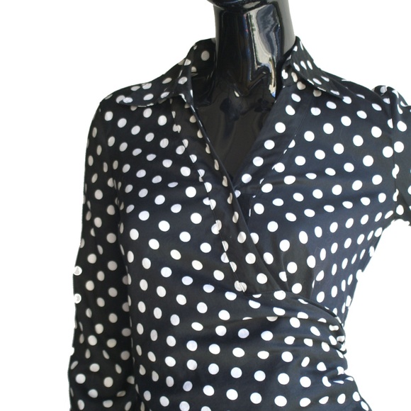 talbots polka dot shirt